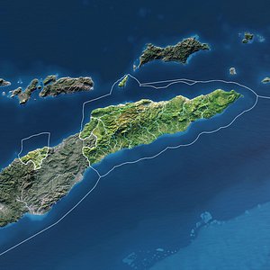 East Timor Map - 8K Realistic Satellite Terrain - Elevation 3D model