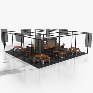 container coffee terrace 3D