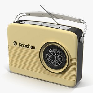 retro radio modeled 3d max