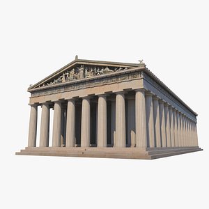 3d parthenon temple landmark model