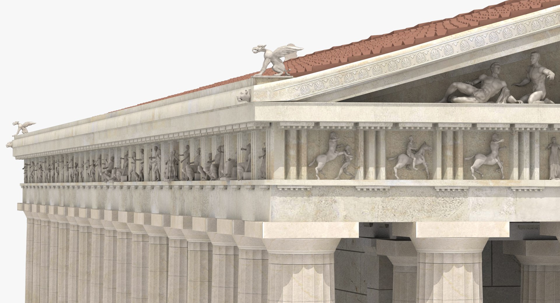 3d Parthenon Temple Landmark Model