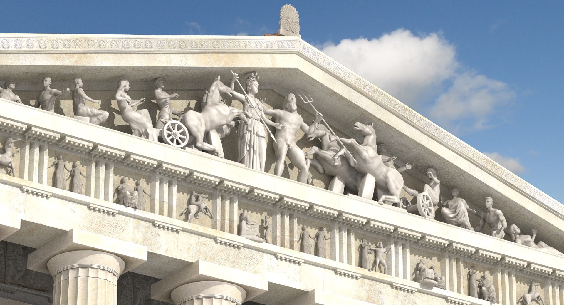 3d Parthenon Temple Landmark Model