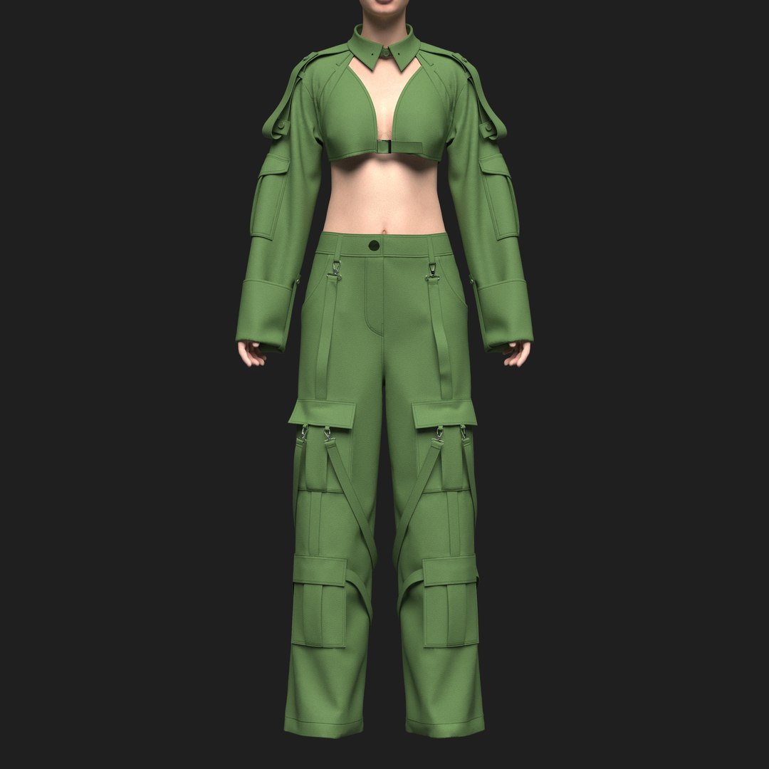 3D Womens Street Wear Outfit 3d Model Model - TurboSquid 2200346