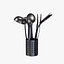 Modern Stainless Steel Kitchen Utensils Set with Holder