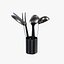 Modern Stainless Steel Kitchen Utensils Set with Holder