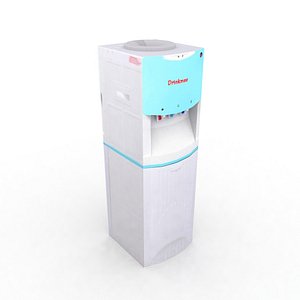 Low Poly Water Dispenser 3D Model Game Ready Asset model