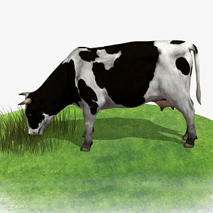 3D Rigged Cow Animation