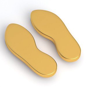 shoe print 02 gold
