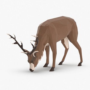 3D stag---eating