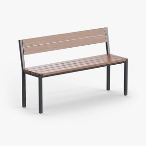 Bench Outdoor 03 Wooden Planks model
