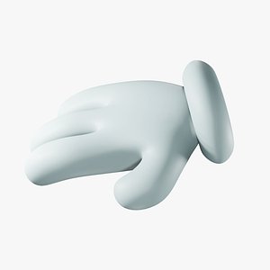 Cartoon Hand Glove - Blender - Low Poly 3D model