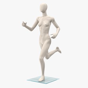 3D female mannequin running pose