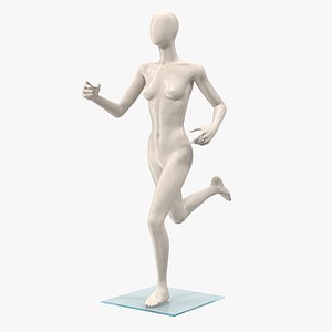 Female Mannequin Running Pose 3D Model