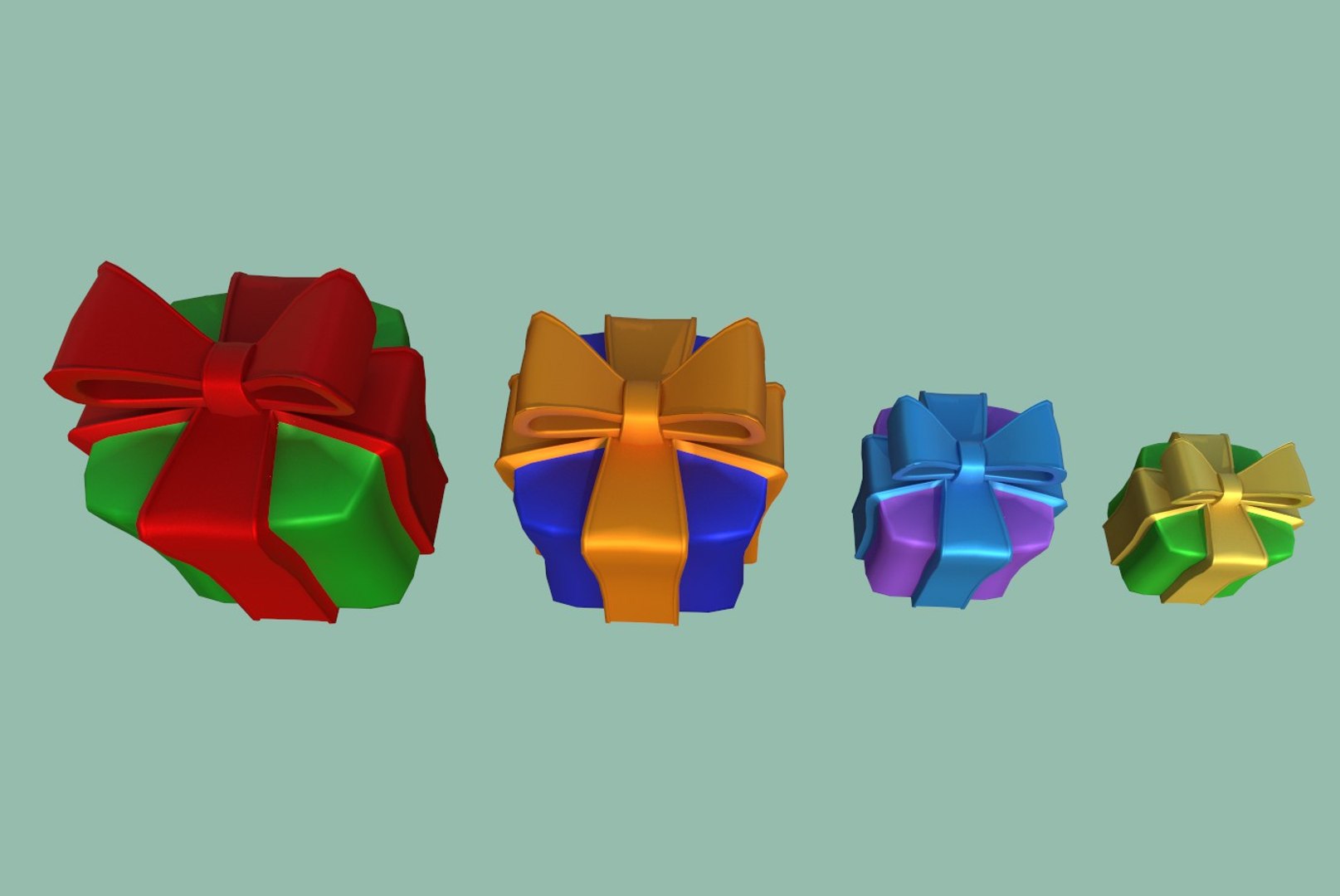 3D gift ribbon holiday model - TurboSquid 1631682
