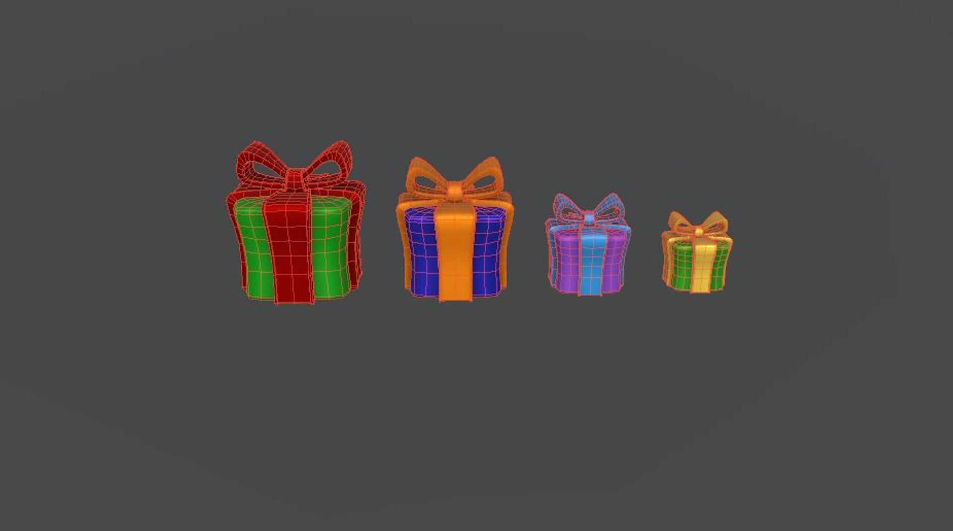 3D gift ribbon holiday model - TurboSquid 1631682