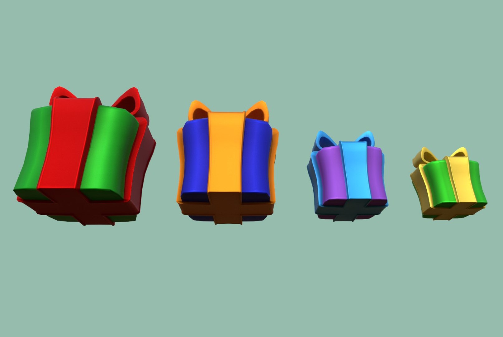 3D gift ribbon holiday model - TurboSquid 1631682