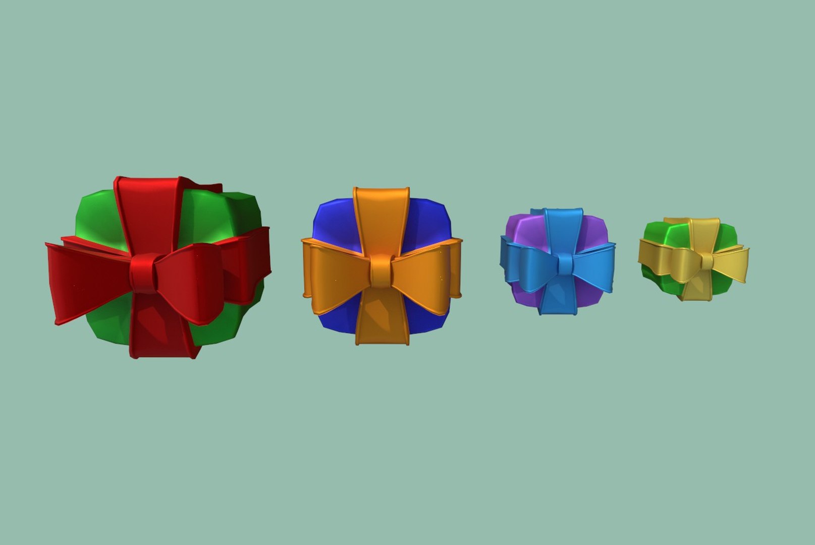 3D gift ribbon holiday model - TurboSquid 1631682