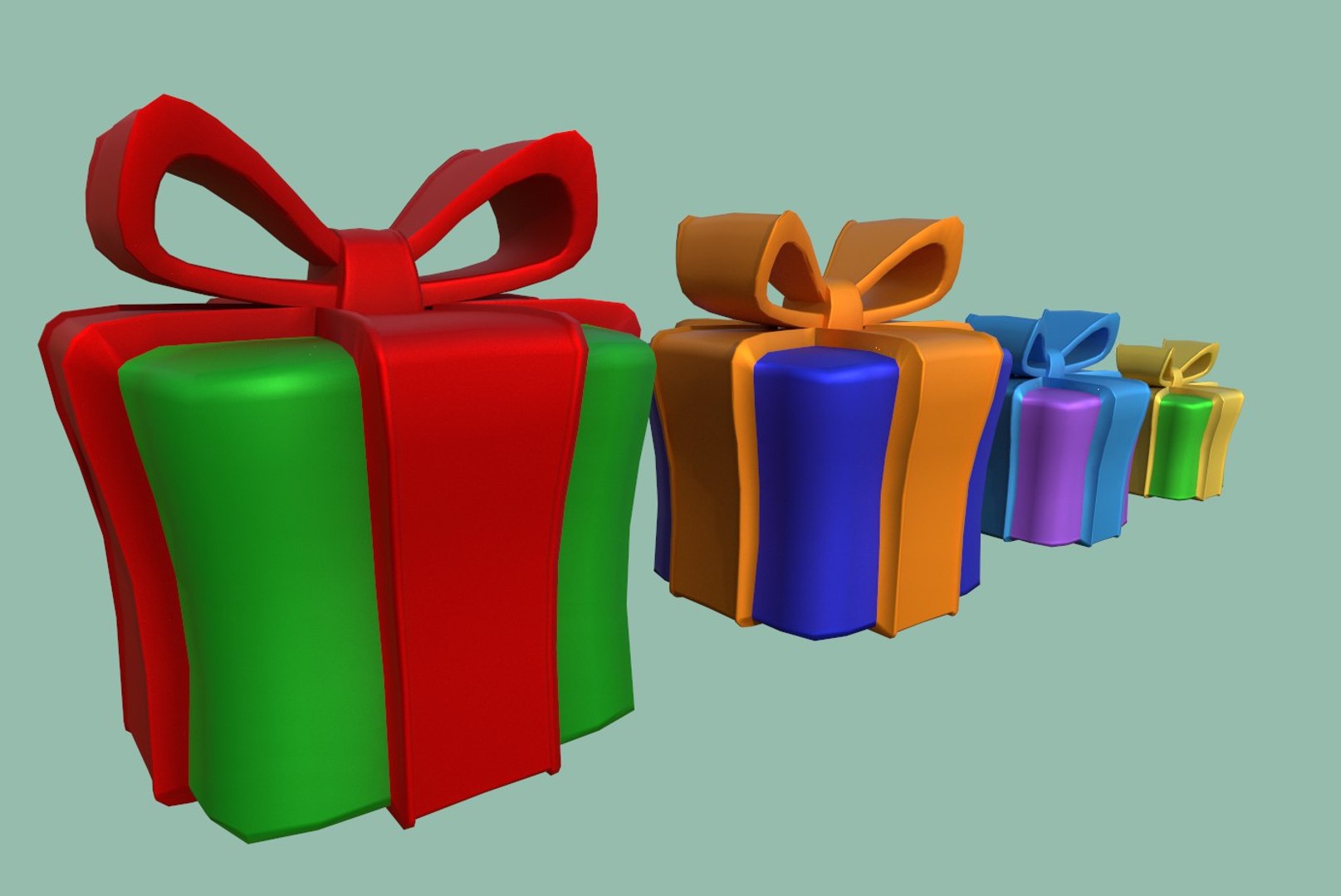 3D gift ribbon holiday model - TurboSquid 1631682