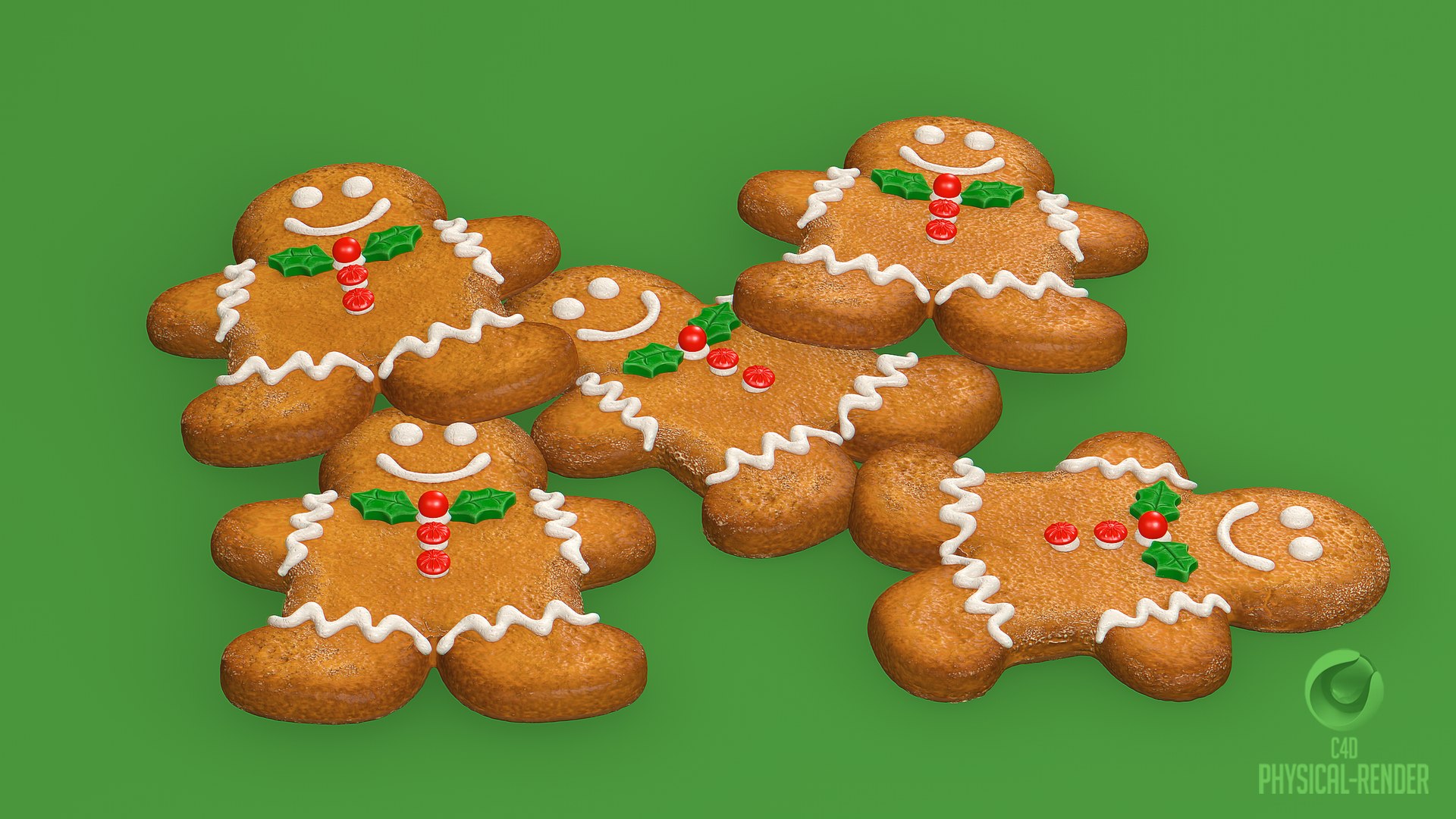 3D Christmas Gingerbread Man Cookie Model - TurboSquid 2168360