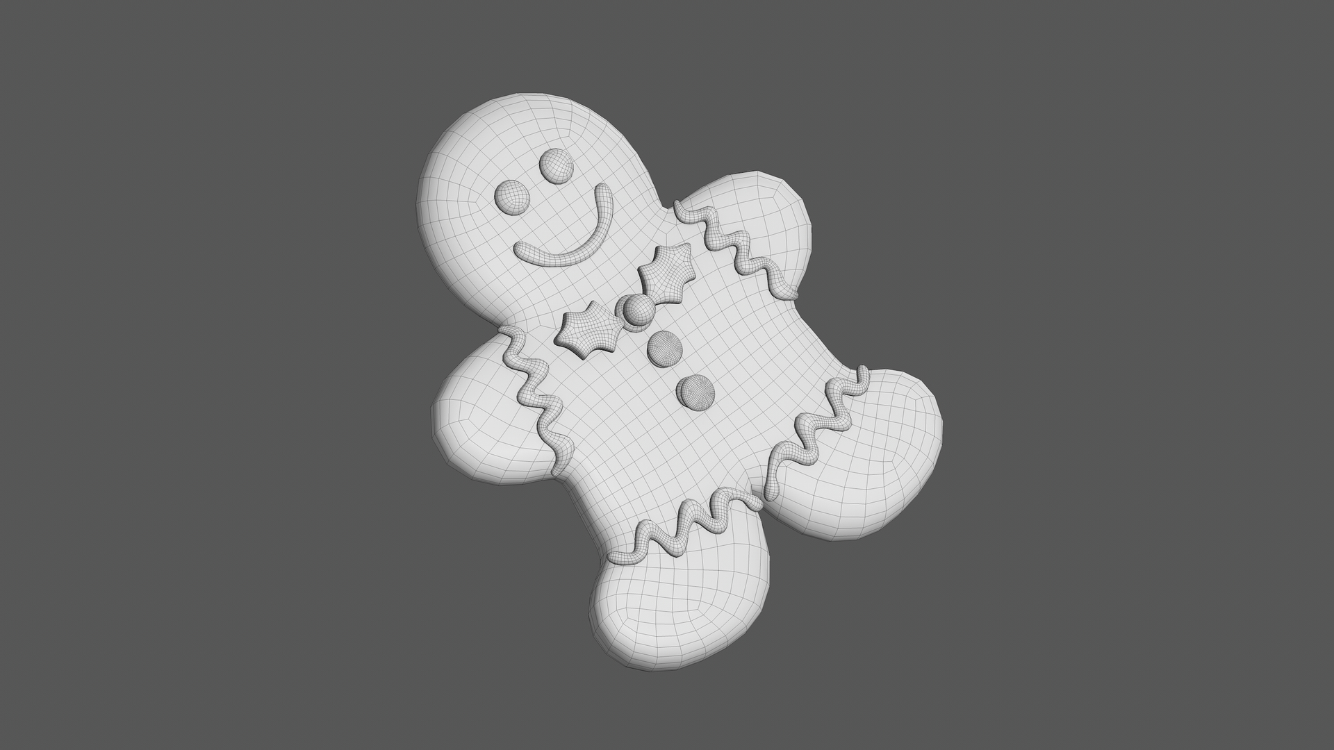 3D Christmas Gingerbread Man Cookie Model - TurboSquid 2168360