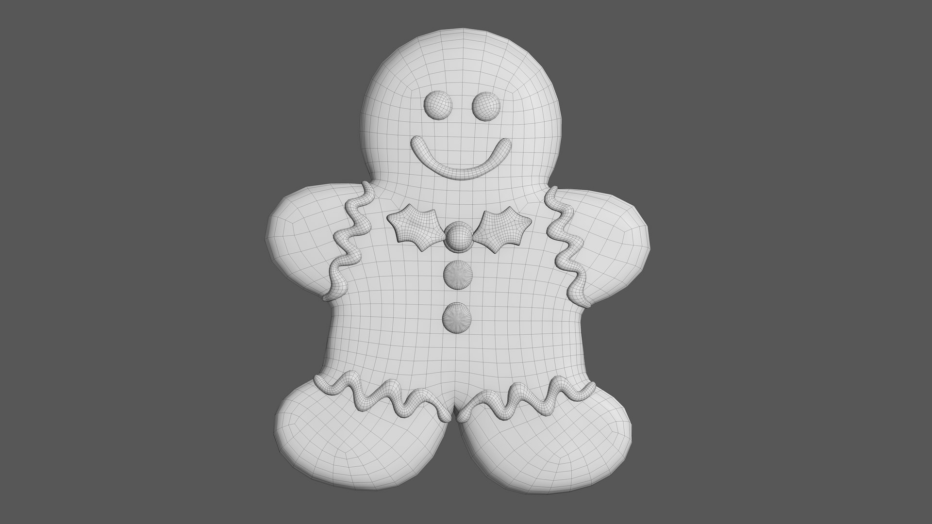 3D Christmas Gingerbread Man Cookie Model - TurboSquid 2168360