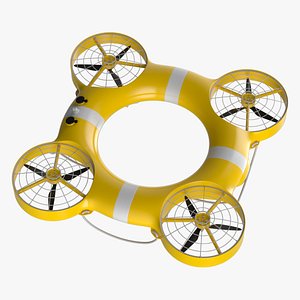 Water Rescue Drone Yellow 3D model