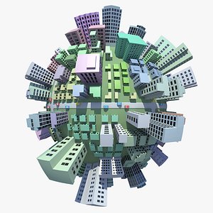 city planet 3d model