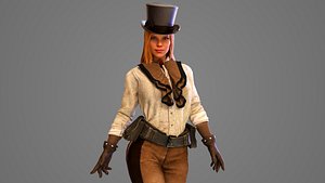 Steampunk Girl 3D model