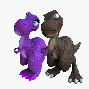 3d ma larry lizzy rigged cartoon