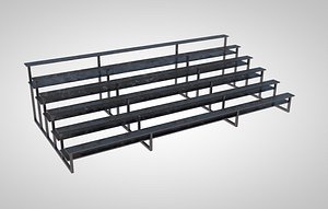 stadium soccer bleacher 3D