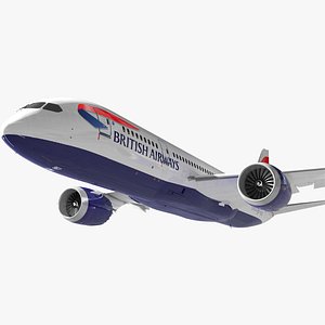 British Airways Boeing 787-8 Dreamliner Rigged for Cinema 4D
