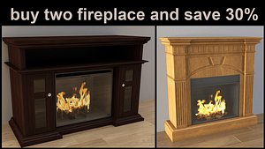 3d pack fireplace