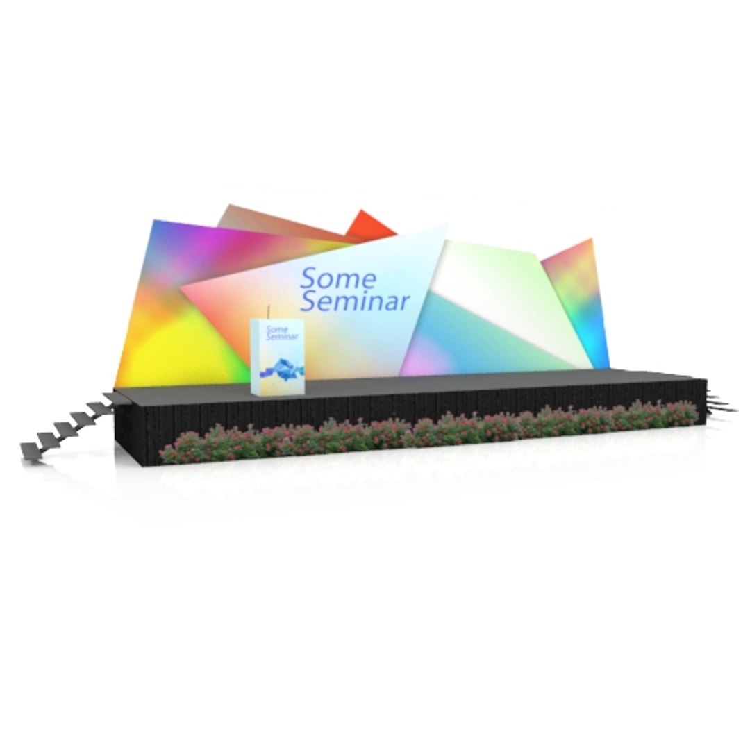 Stage Backdrop Rostrum Model - TurboSquid 1425421