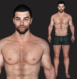 AAA 3D REALISTIC MUSCULAR MALE CHARACTER  - GAME READY RIGGED