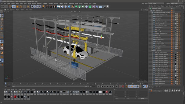 modelo 3d Línea de montaje de Tesla - TurboSquid 2322246