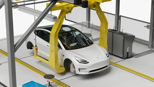modelo 3d Línea de montaje de Tesla - TurboSquid 2322246