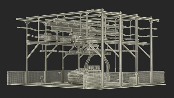 modelo 3d Línea de montaje de Tesla - TurboSquid 2322246