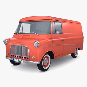 3D Old Cargo Van Generic M 1