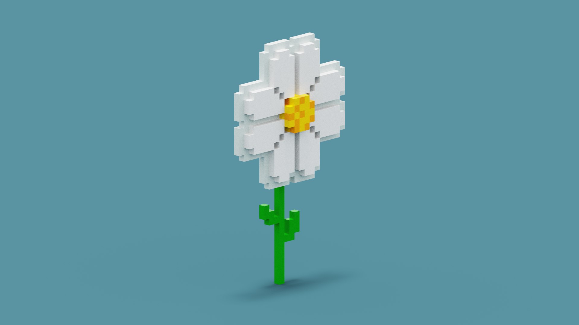 Voxel Daisy Flower 3D Model TurboSquid 1924710