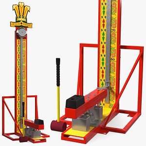 High Striker Strength Tester Game with Mallet