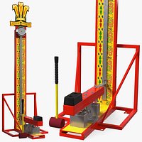 High Striker Strength Tester Game with Mallet