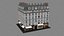 3D Typical Parisian Apartment Building 29 model