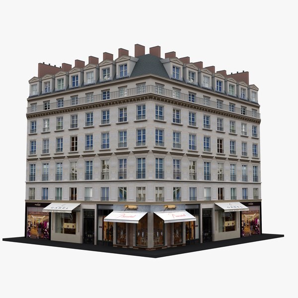 3D Typical Parisian Apartment Building 29 model