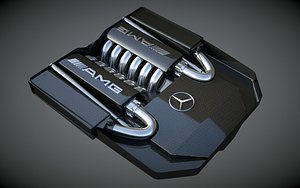 3d model mercedes-benz engine