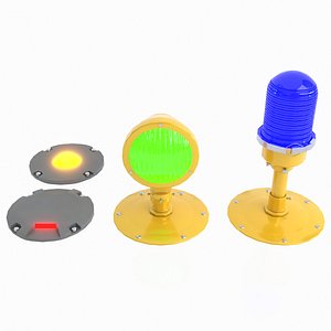 3D Airfield Lights Pack Modular Runway and Taxiway Lighting model