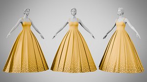 3D Dress 49 Amber model