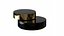 Table basse en verre foncé