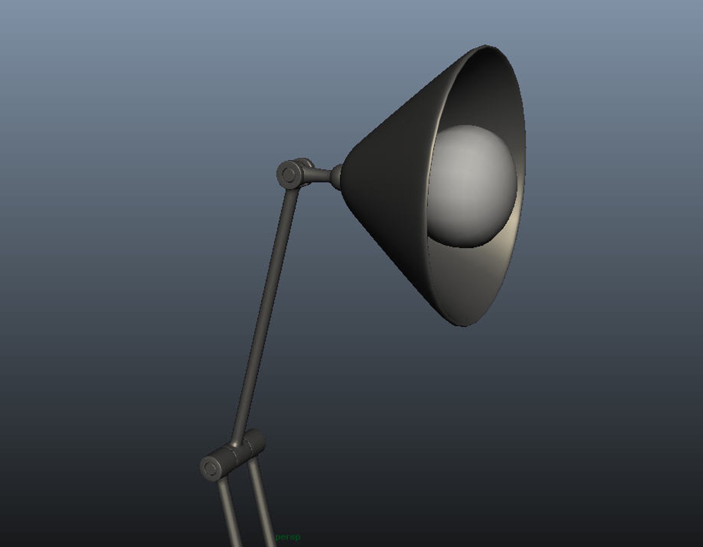 3d desk lamp rig model