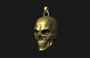 Pendant Skull back cut version 3D model