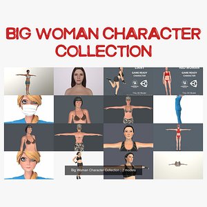 3D model Big Woman Character Collection